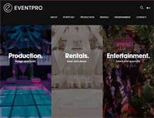 Tablet Screenshot of goeventpro.net